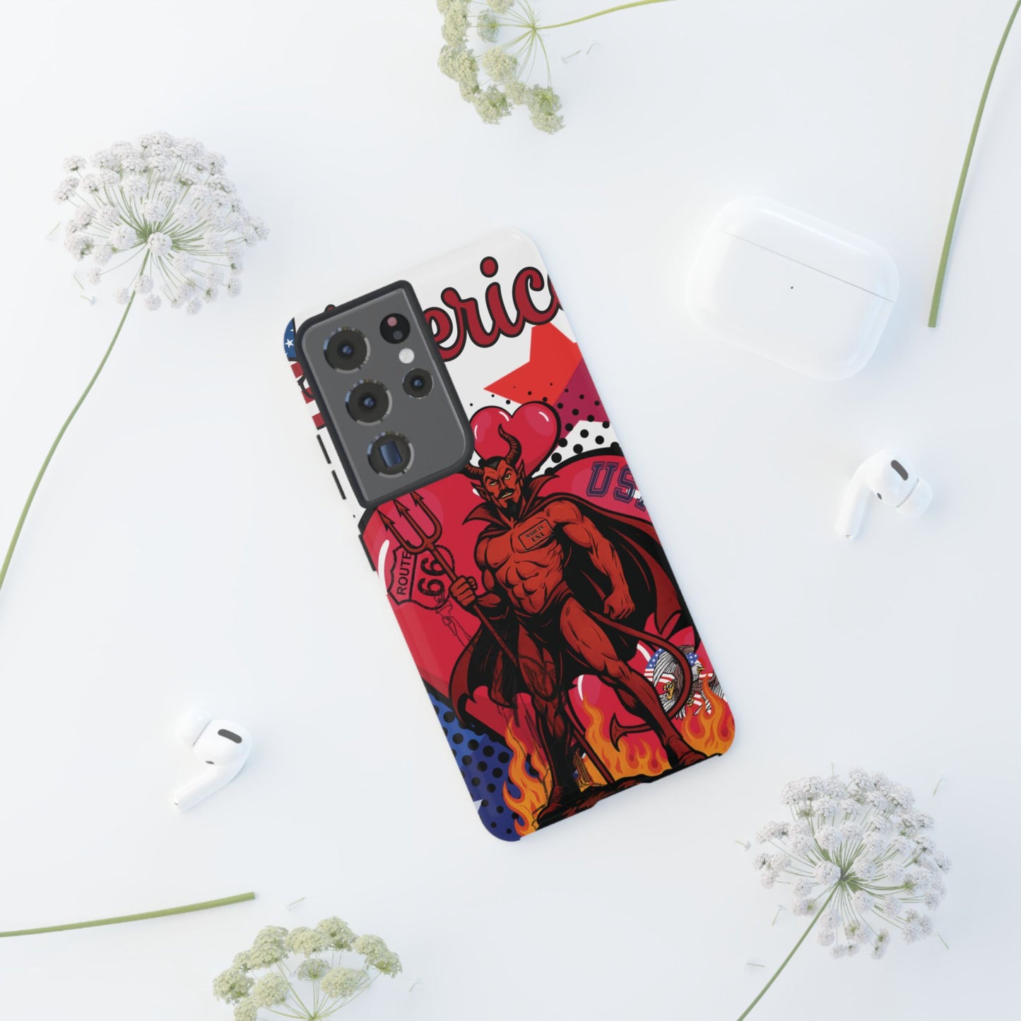 "From Hell with Love - Made in USA" phone case straight from hell