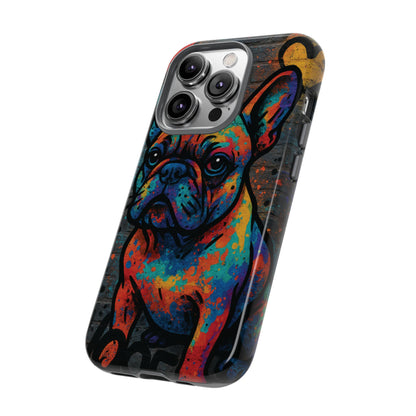 „Urban Woof – etui na telefon z motywem graffiti i psa w stylu street art”