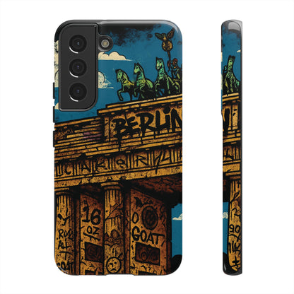 „Berlin Raw – Etui na telefon w stylu ulicznym z Bramą Brandenburską w stylu graffiti”
