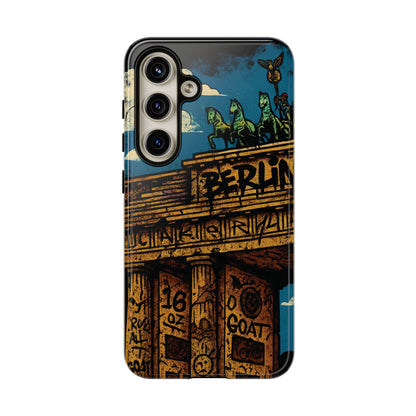 „Berlin Raw – Etui na telefon w stylu ulicznym z Bramą Brandenburską w stylu graffiti”