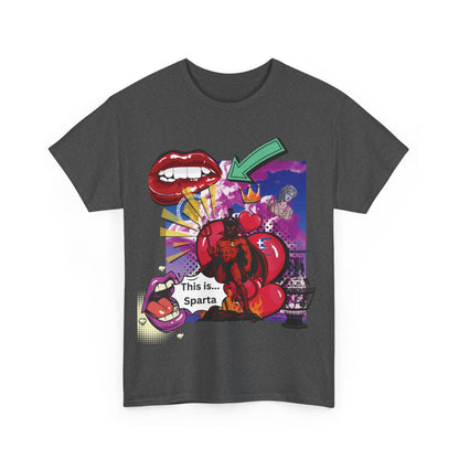 „Miłość, chaos i Sparta” – koszulka pop-art streetwear