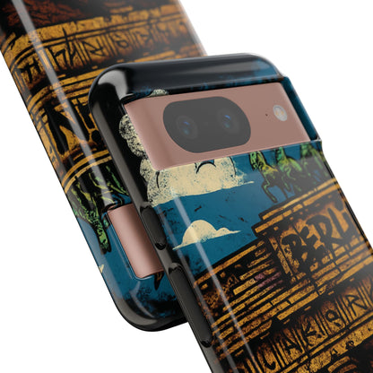 „Berlin Raw – Etui na telefon w stylu ulicznym z Bramą Brandenburską w stylu graffiti”