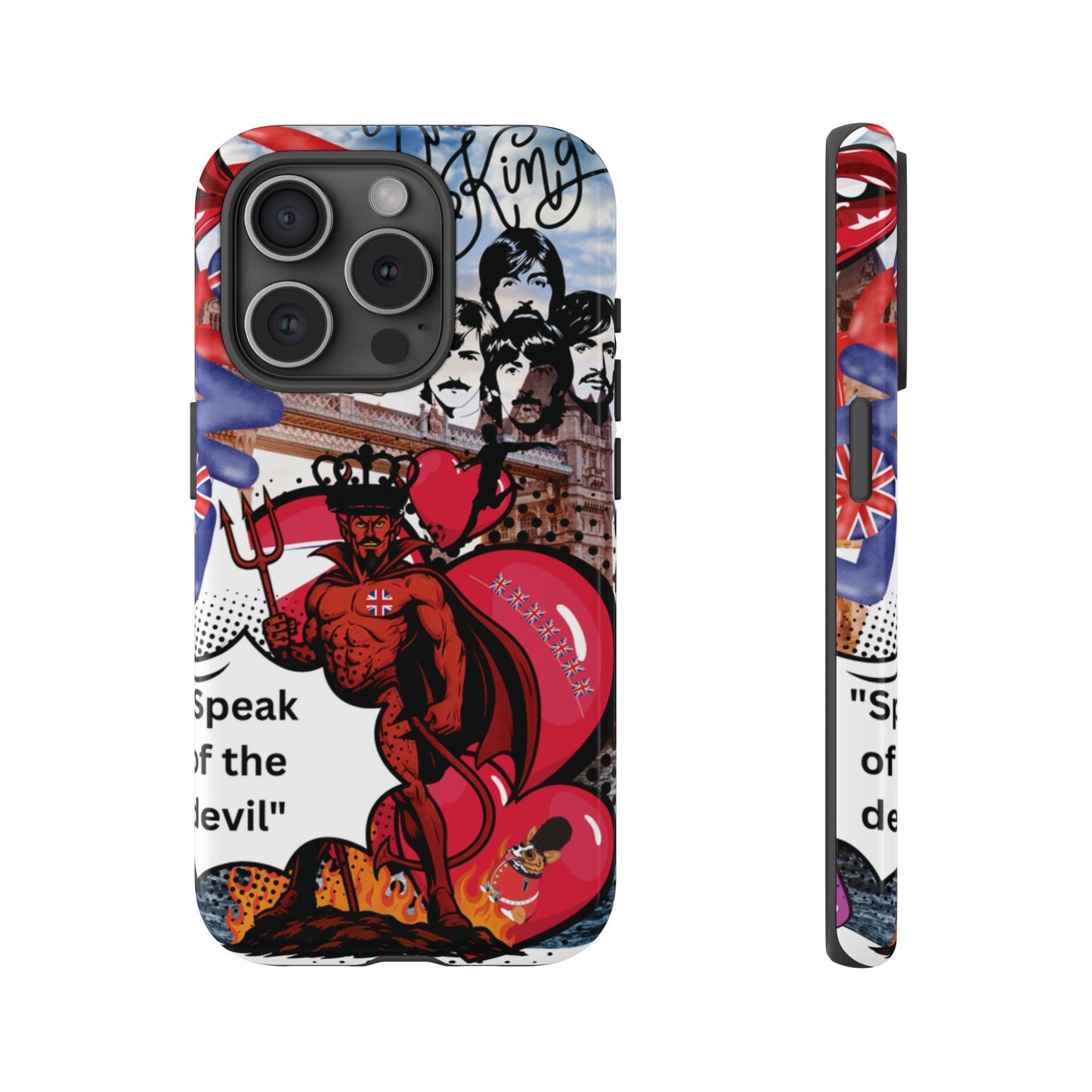 “Speak of the Devil” – Britpop meets Prince of Hell Phone Case