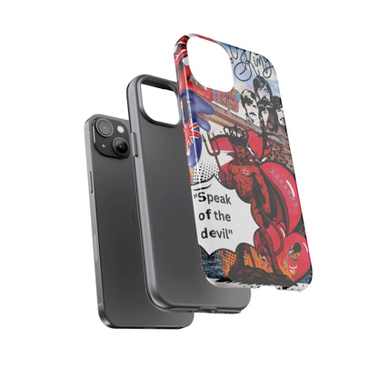 “Speak of the Devil” – Britpop meets Prince of Hell Phone Case