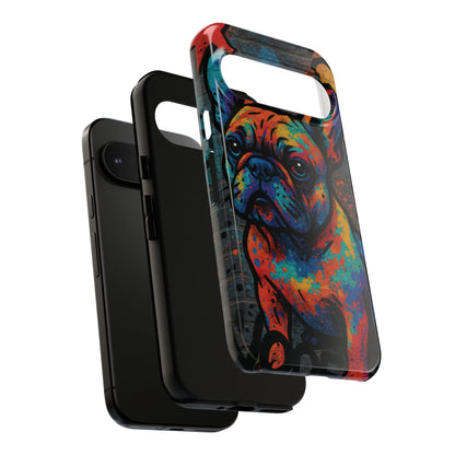 „Urban Woof – etui na telefon z motywem graffiti i psa w stylu street art”