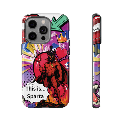 🔥 „To jest Sparta!” – Etui na telefon Pop Art Devil