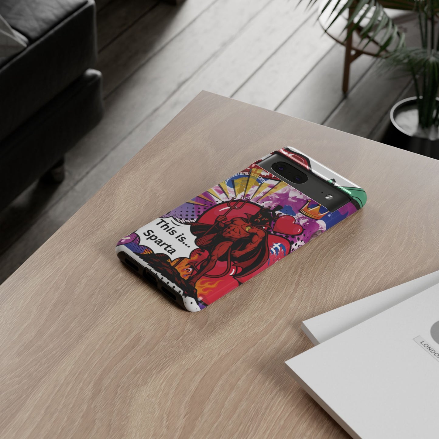 🔥 „To jest Sparta!” – Etui na telefon Pop Art Devil