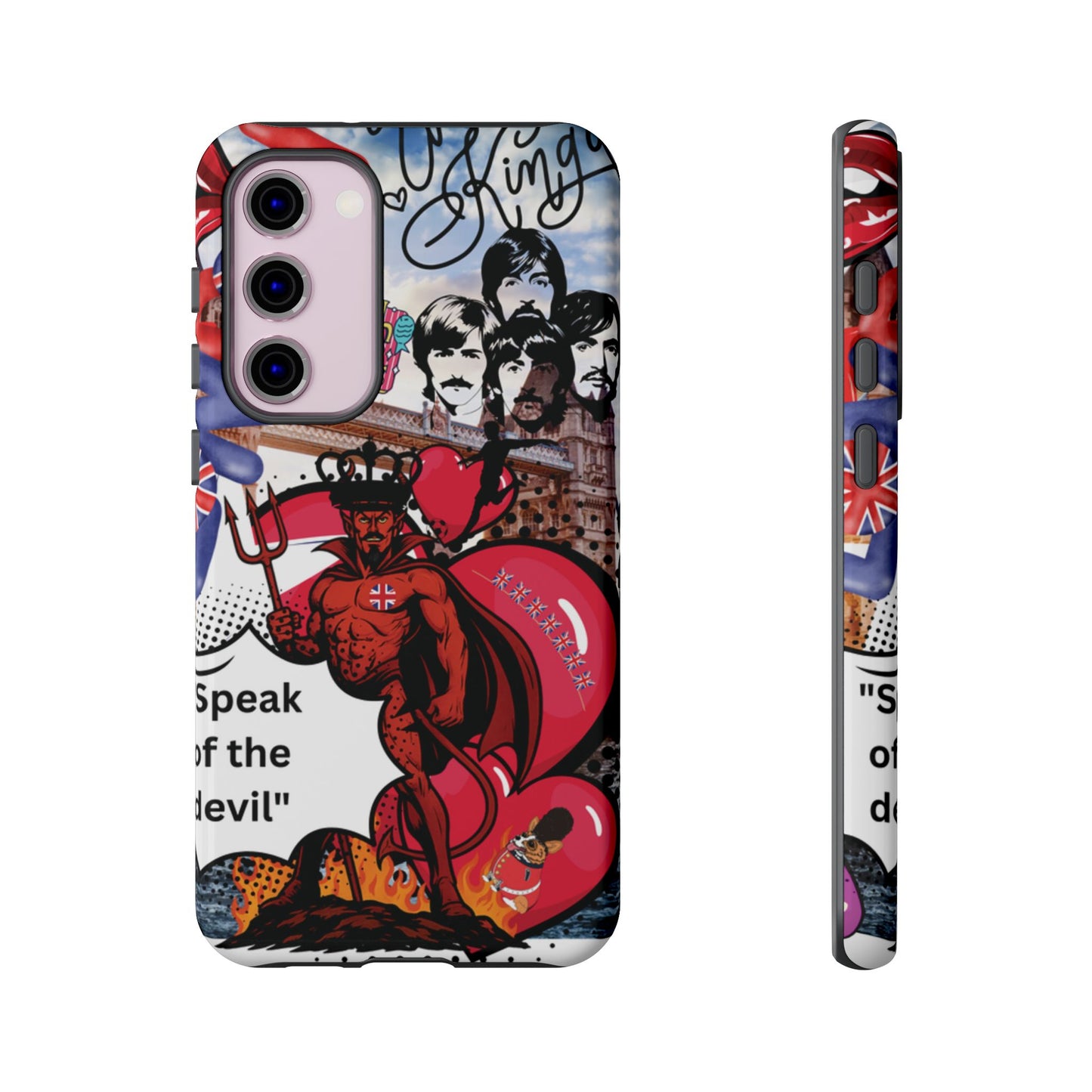 “Speak of the Devil” – Britpop meets Prince of Hell Phone Case
