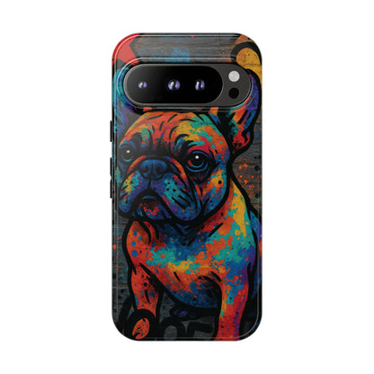„Urban Woof – etui na telefon z motywem graffiti i psa w stylu street art”