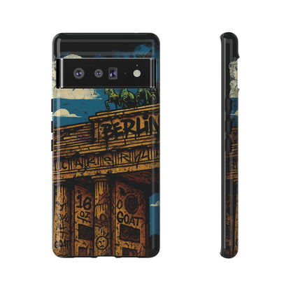 „Berlin Raw – Etui na telefon w stylu ulicznym z Bramą Brandenburską w stylu graffiti”