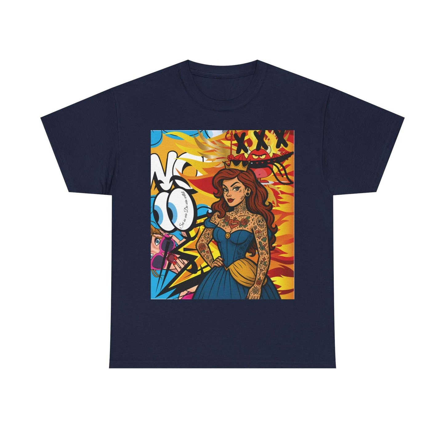 "„Inked Royalty – Schreib dein eigenes Märchen" Pop-Art T-Shirt Explosion