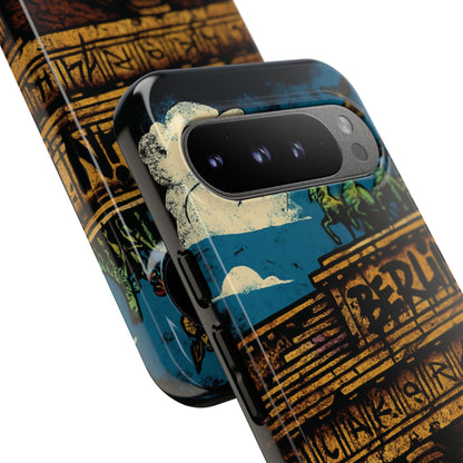 „Berlin Raw – Etui na telefon w stylu ulicznym z Bramą Brandenburską w stylu graffiti”