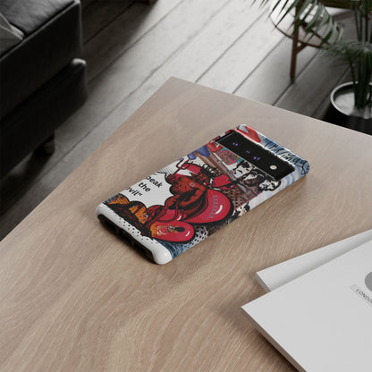 “Speak of the Devil” – Britpop meets Prince of Hell Phone Case