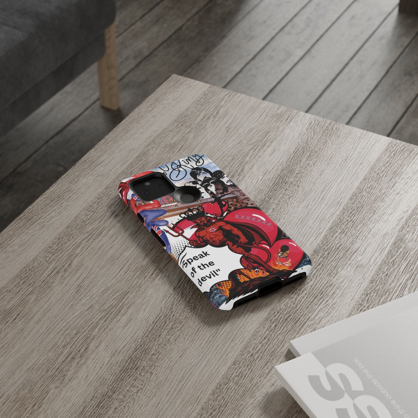 “Speak of the Devil” – Britpop meets Prince of Hell Phone Case