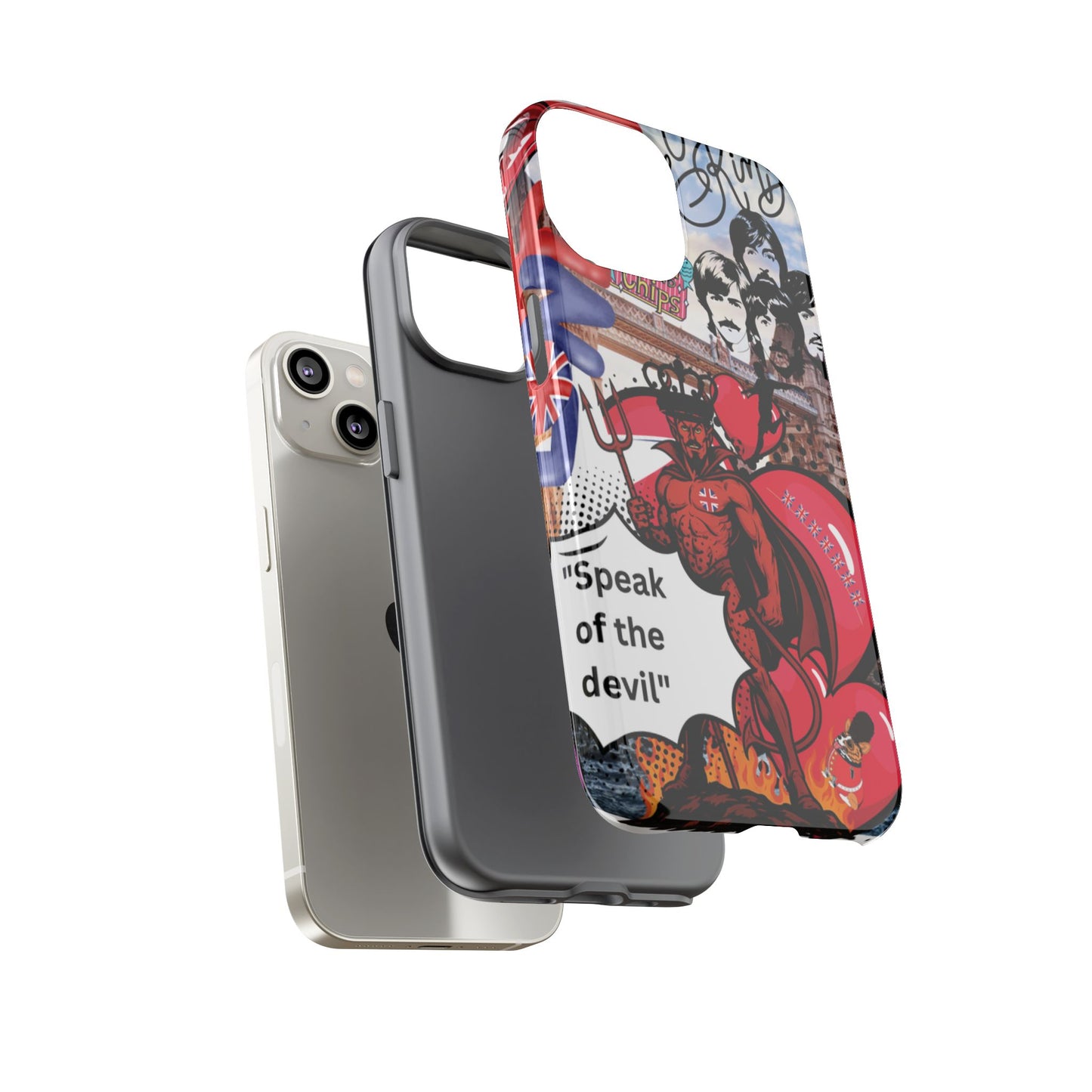 “Speak of the Devil” – Britpop meets Prince of Hell Phone Case