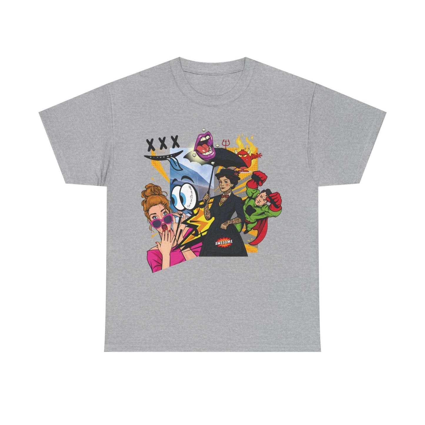 "Cartoon Chaos – Pop-Art T-Shirt Explosion"