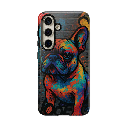 „Urban Woof – etui na telefon z motywem graffiti i psa w stylu street art”