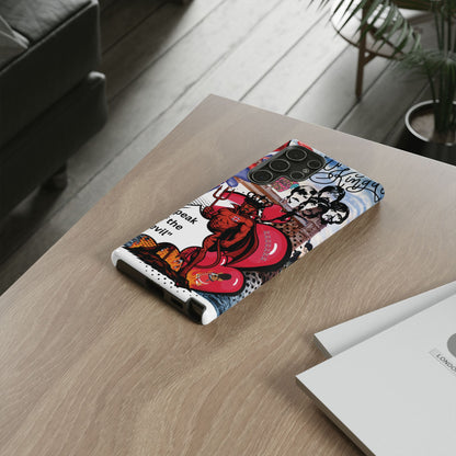“Speak of the Devil” – Britpop meets Prince of Hell Phone Case