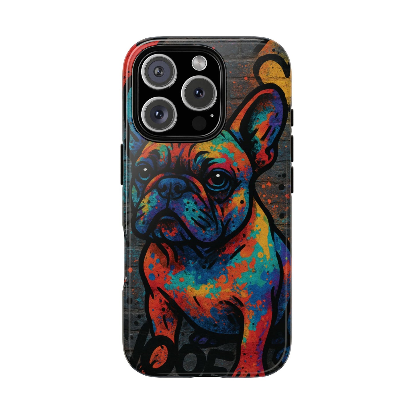 „Urban Woof – etui na telefon z motywem graffiti i psa w stylu street art”