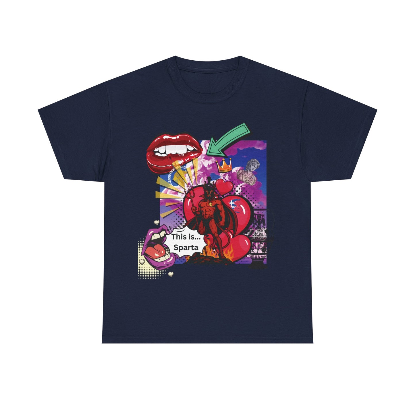 „Miłość, chaos i Sparta” – koszulka pop-art streetwear
