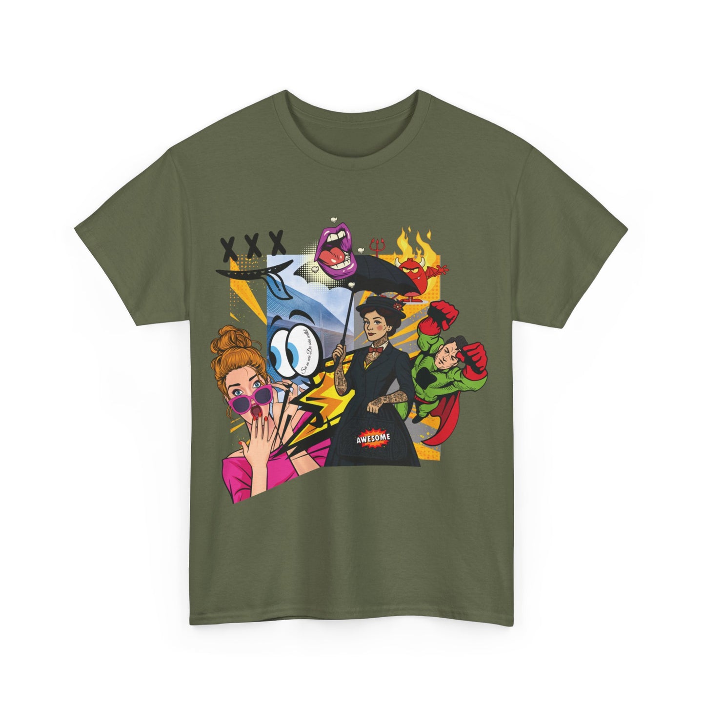 Cartoon Chaos – Pop Art T-Shirt