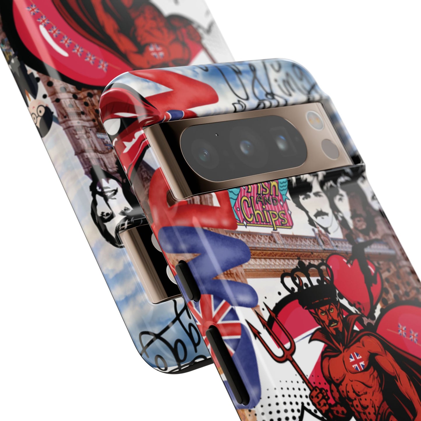 “Speak of the Devil” – Britpop meets Prince of Hell Phone Case