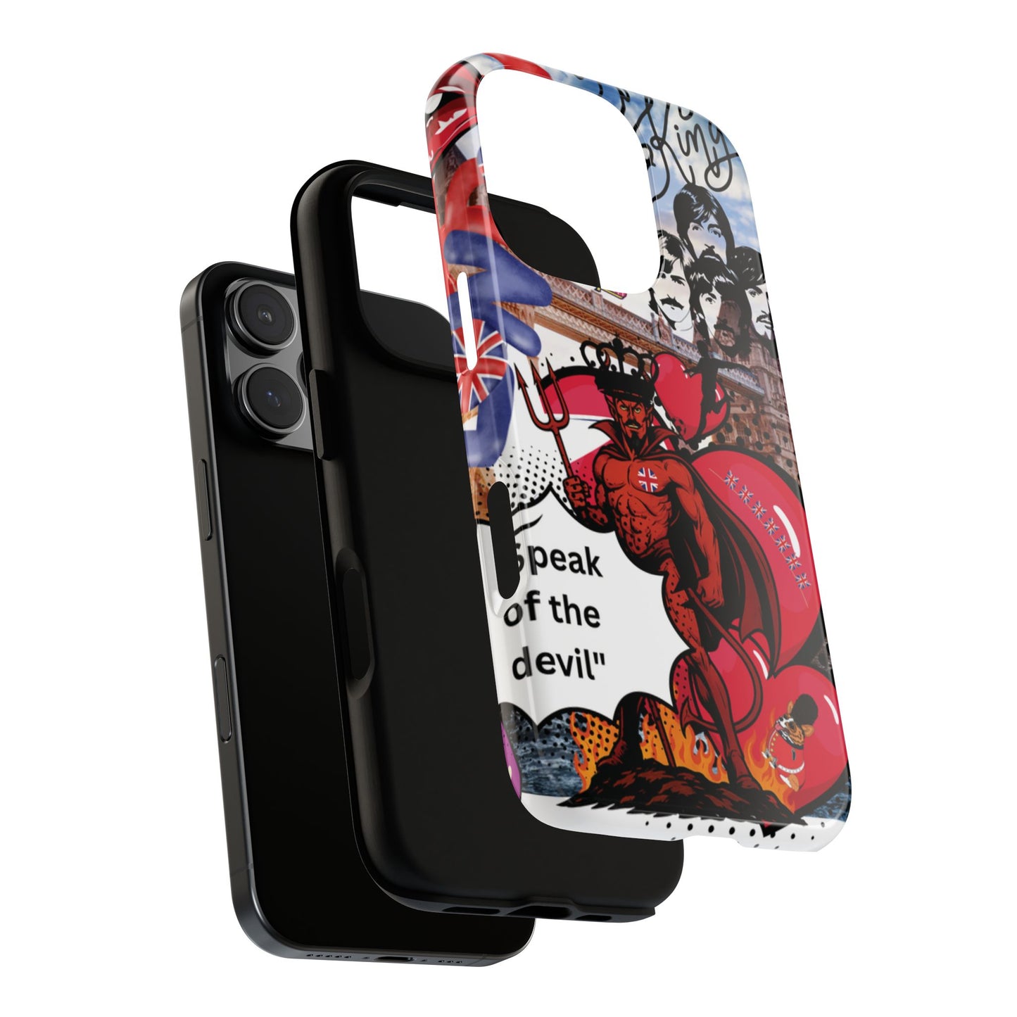 “Speak of the Devil” – Britpop meets Prince of Hell Phone Case