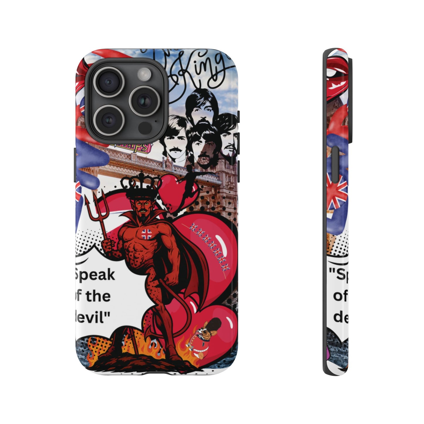 “Speak of the Devil” – Britpop meets Prince of Hell Phone Case