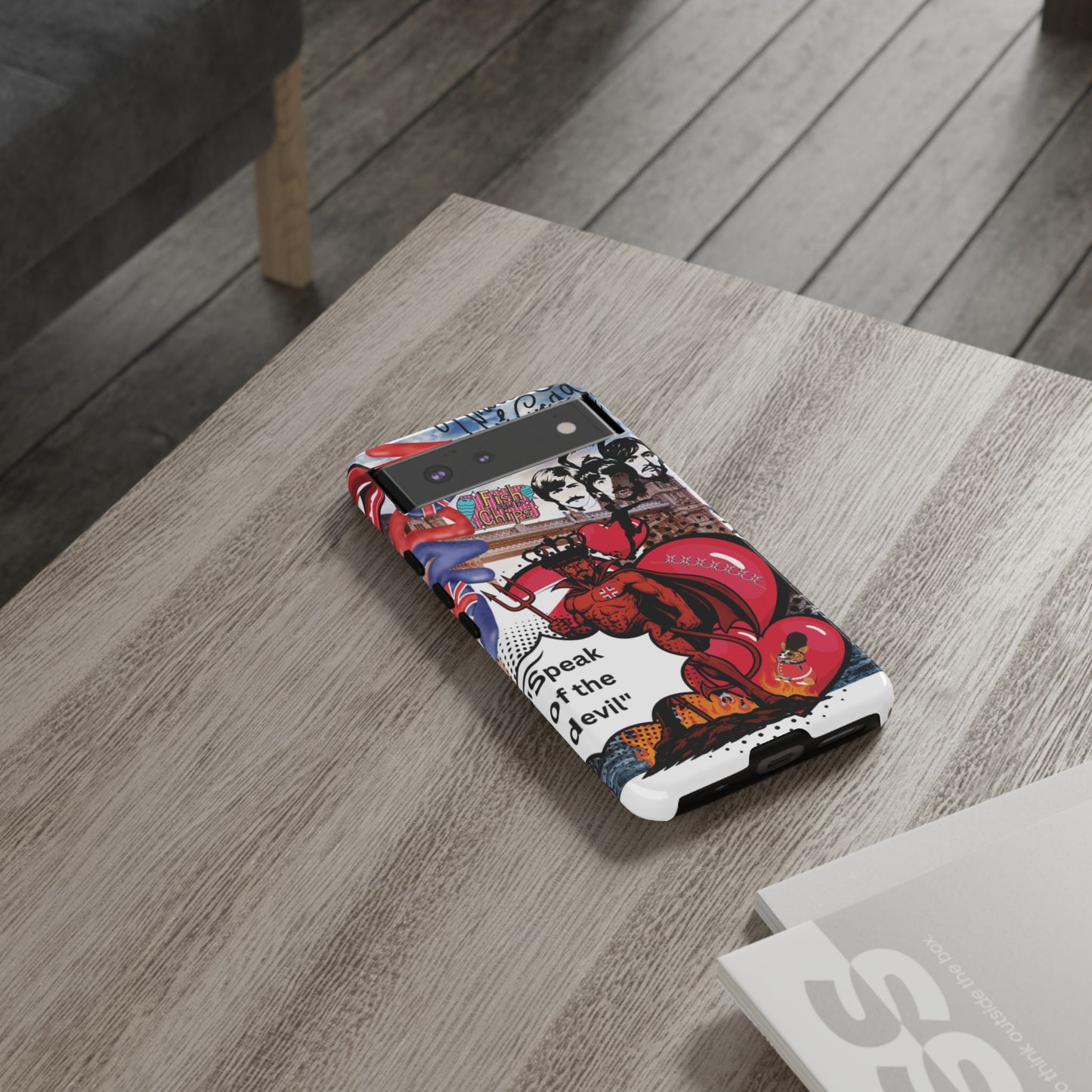 “Speak of the Devil” – Britpop meets Prince of Hell Phone Case