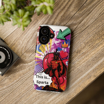 🔥 „To jest Sparta!” – Etui na telefon Pop Art Devil
