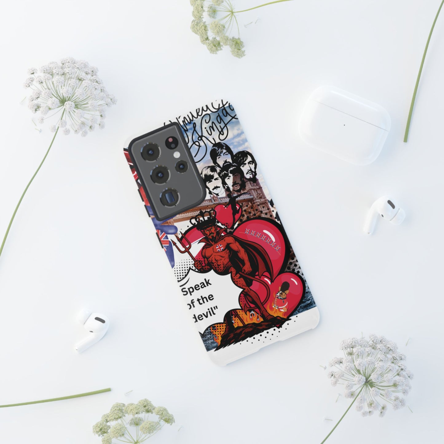 “Speak of the Devil” – Britpop meets Prince of Hell Phone Case