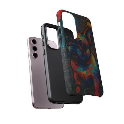 „Urban Woof – etui na telefon z motywem graffiti i psa w stylu street art”
