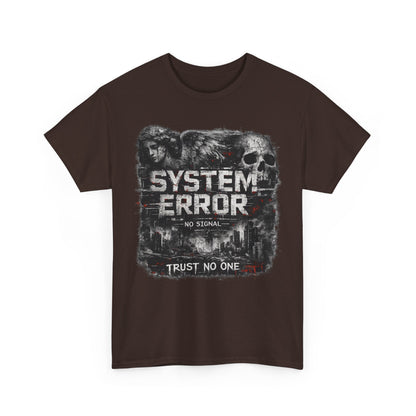 System Error T-Shirt – No Signal | Trust No One | Cyberpunk Streetwear