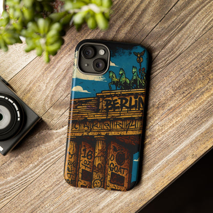 „Berlin Raw – Etui na telefon w stylu ulicznym z Bramą Brandenburską w stylu graffiti”
