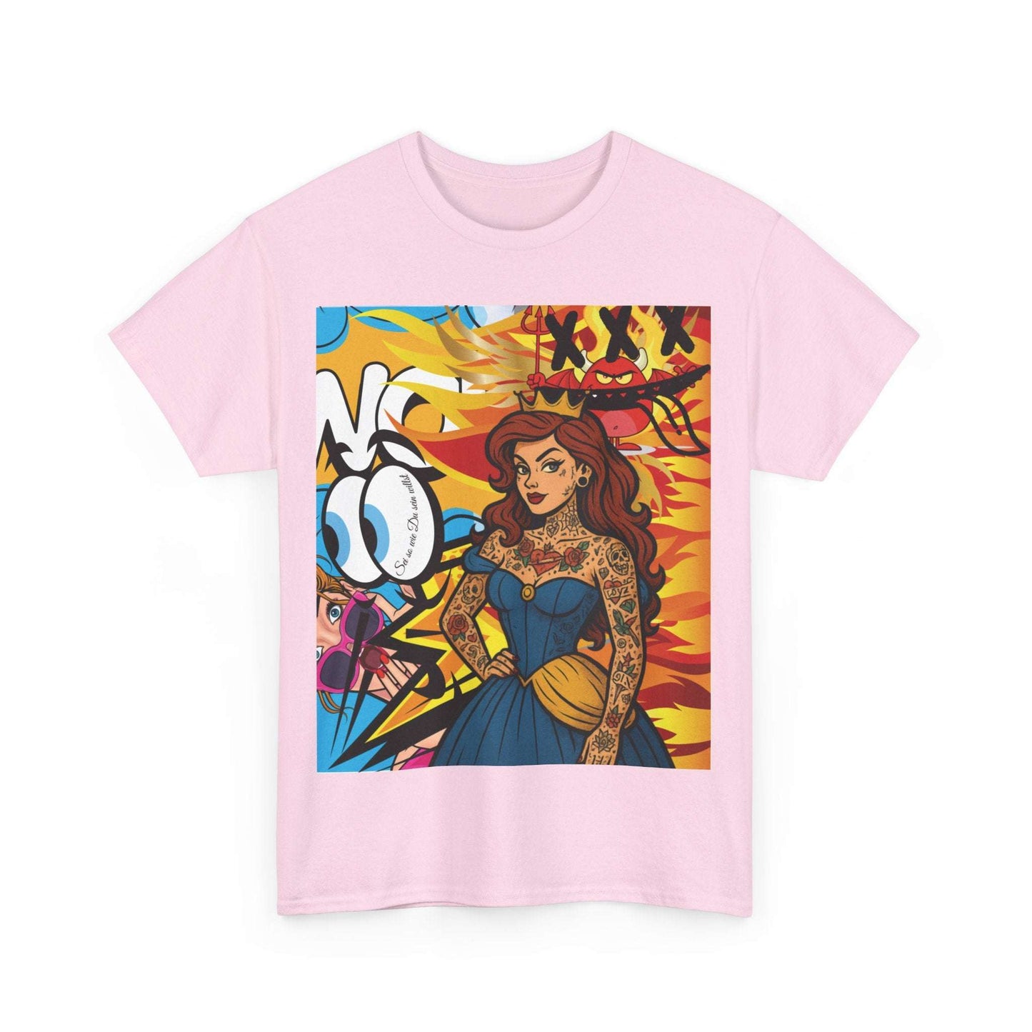 "„Inked Royalty – Schreib dein eigenes Märchen" Pop-Art T-Shirt Explosion