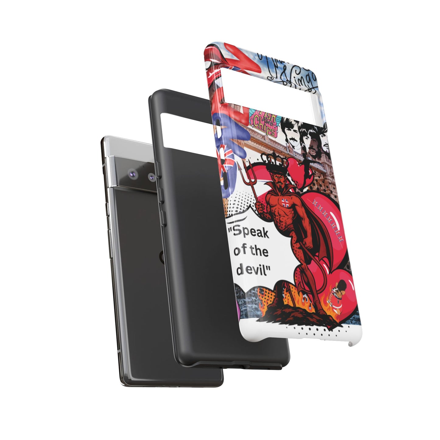 “Speak of the Devil” – Britpop meets Prince of Hell Phone Case