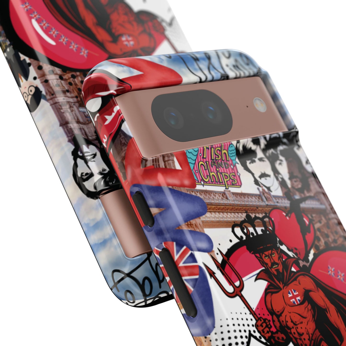 “Speak of the Devil” – Britpop meets Prince of Hell Phone Case