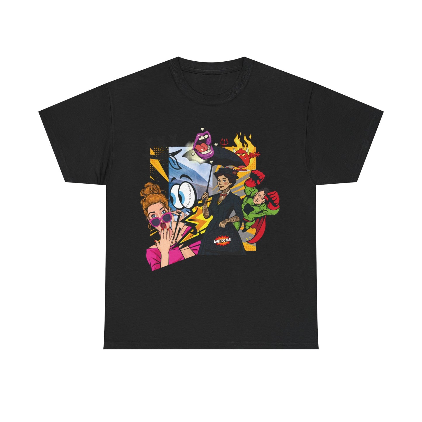 Cartoon Chaos – Pop Art T-Shirt