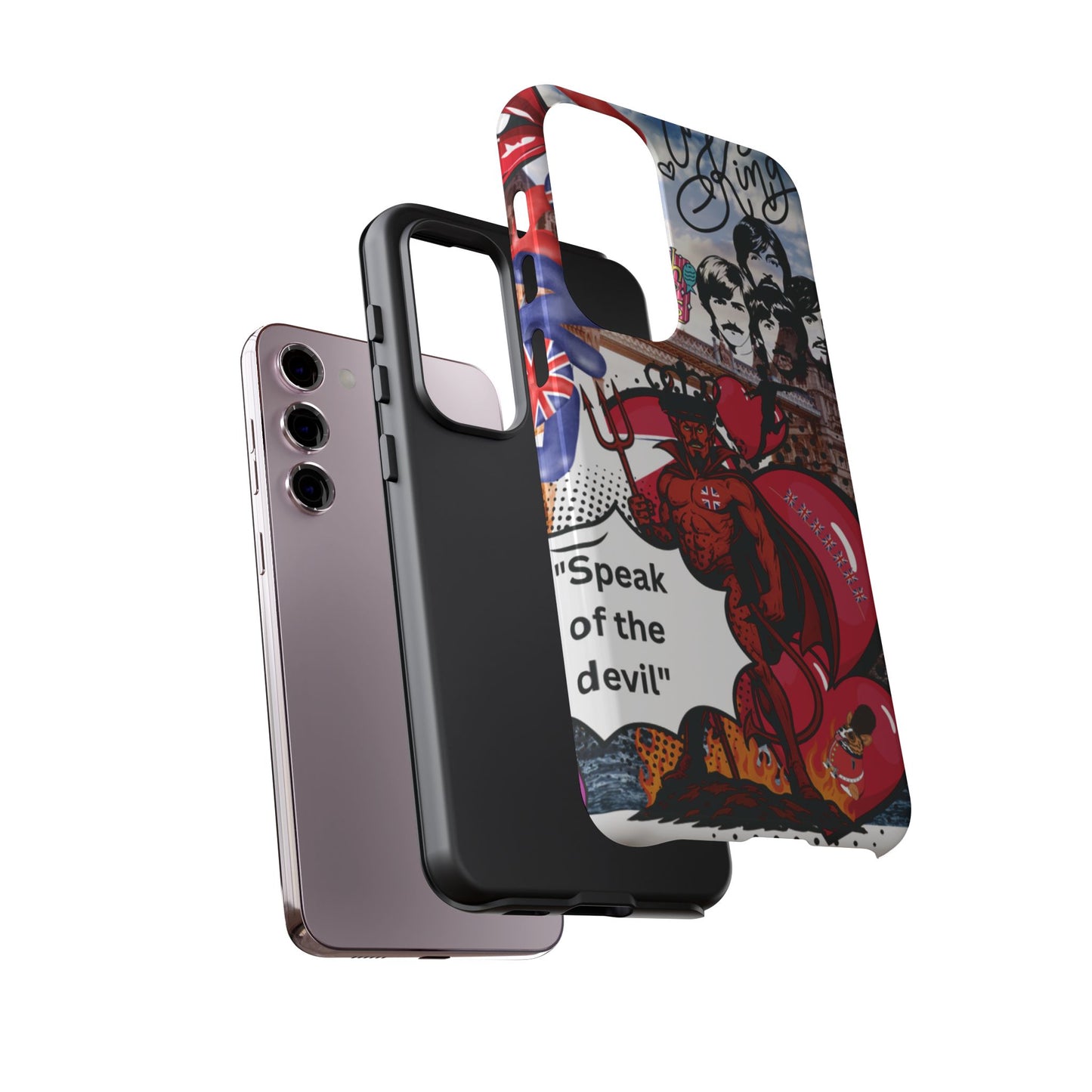 “Speak of the Devil” – Britpop meets Prince of Hell Phone Case