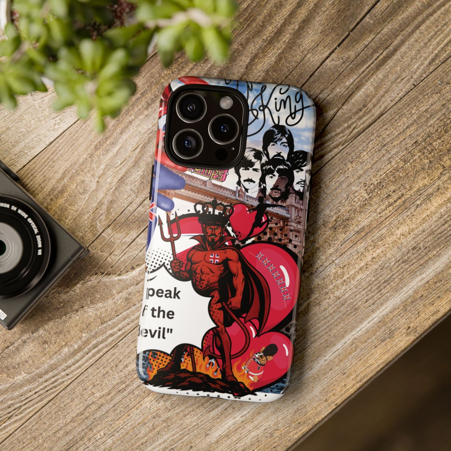 “Speak of the Devil” – Britpop meets Prince of Hell Phone Case