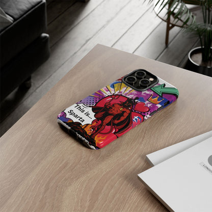 🔥 „To jest Sparta!” – Etui na telefon Pop Art Devil