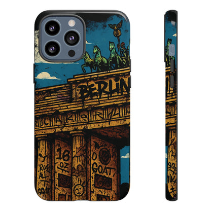 „Berlin Raw – Etui na telefon w stylu ulicznym z Bramą Brandenburską w stylu graffiti”