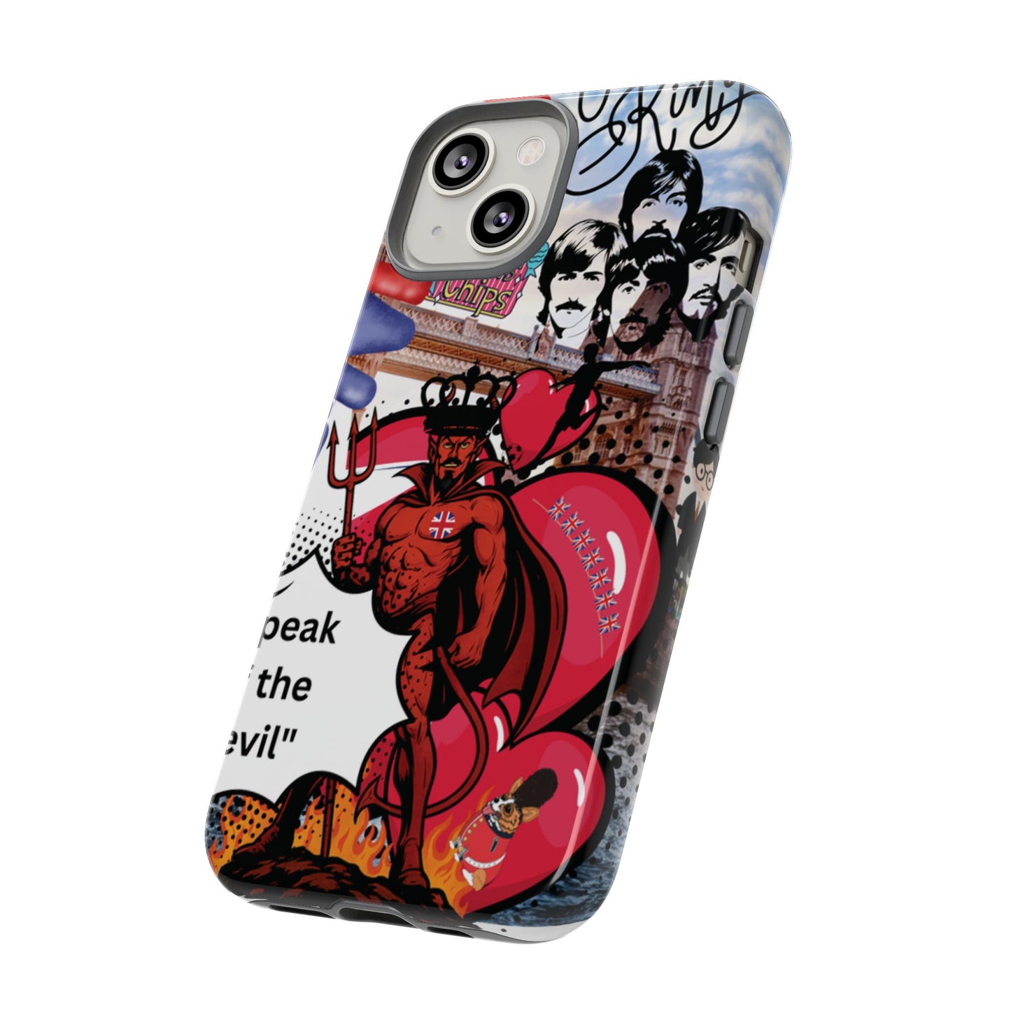 “Speak of the Devil” – Britpop meets Prince of Hell Phone Case