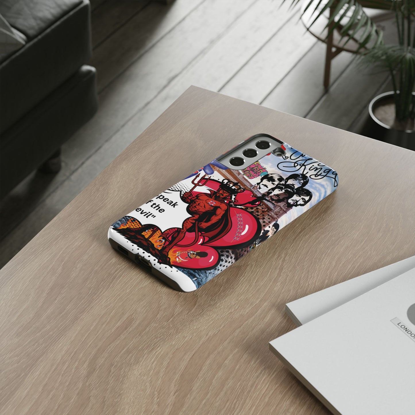 “Speak of the Devil” – Britpop meets Prince of Hell Phone Case