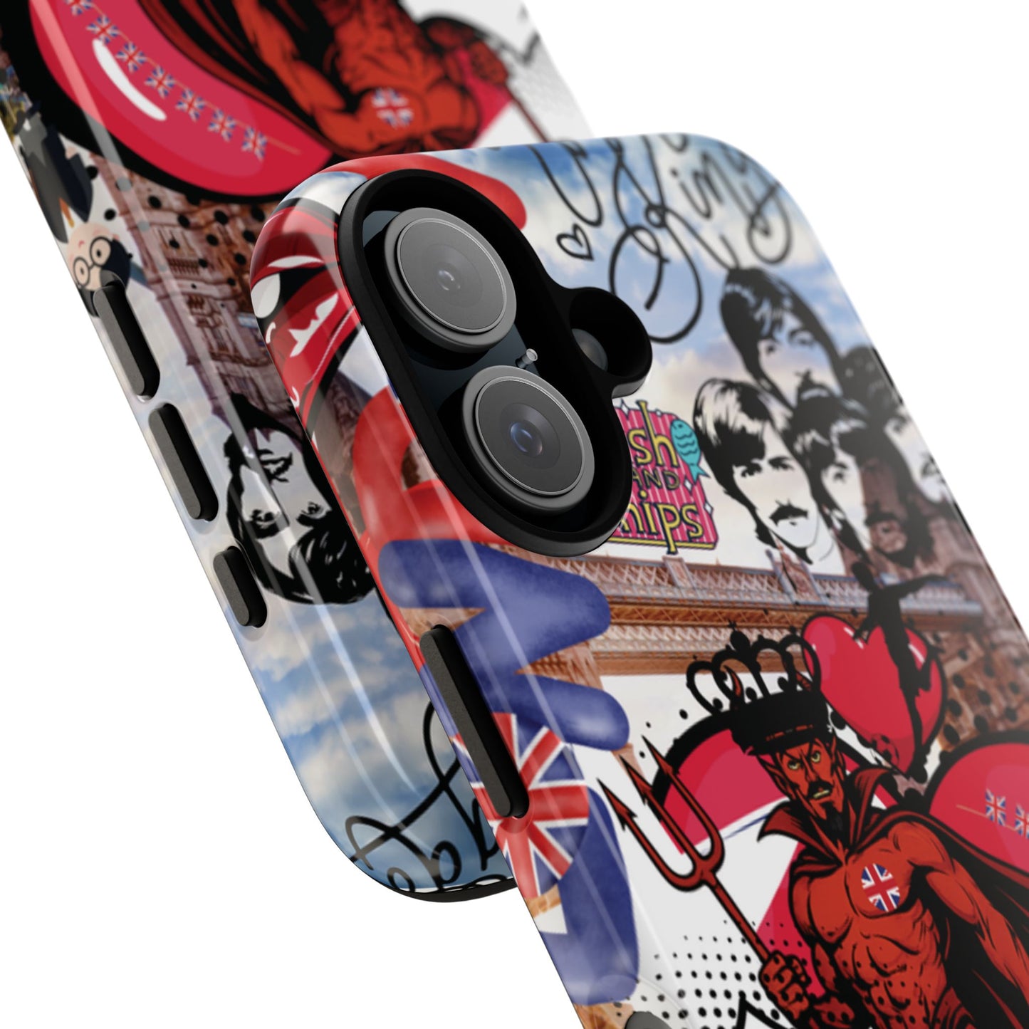 “Speak of the Devil” – Britpop meets Prince of Hell Phone Case
