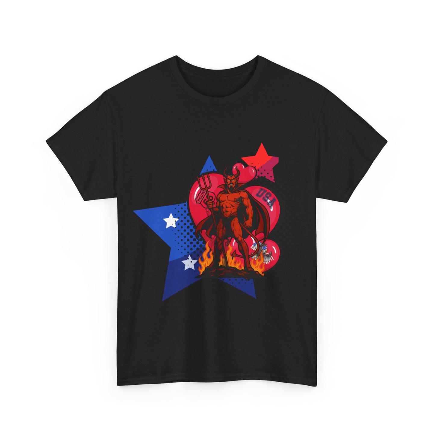 "Inferno Patriot" – USA Pop Art Streetwear T-Shirt