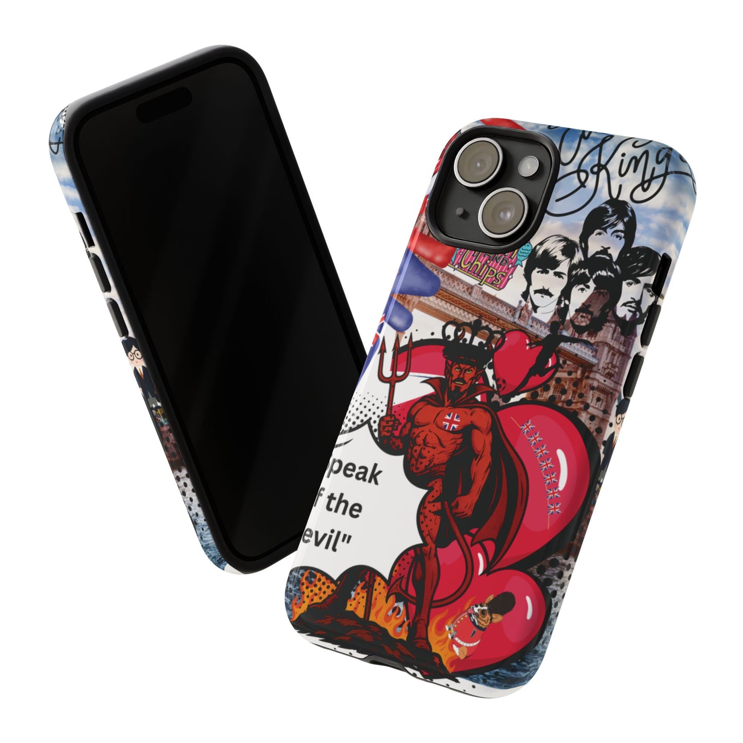 “Speak of the Devil” – Britpop meets Prince of Hell Phone Case