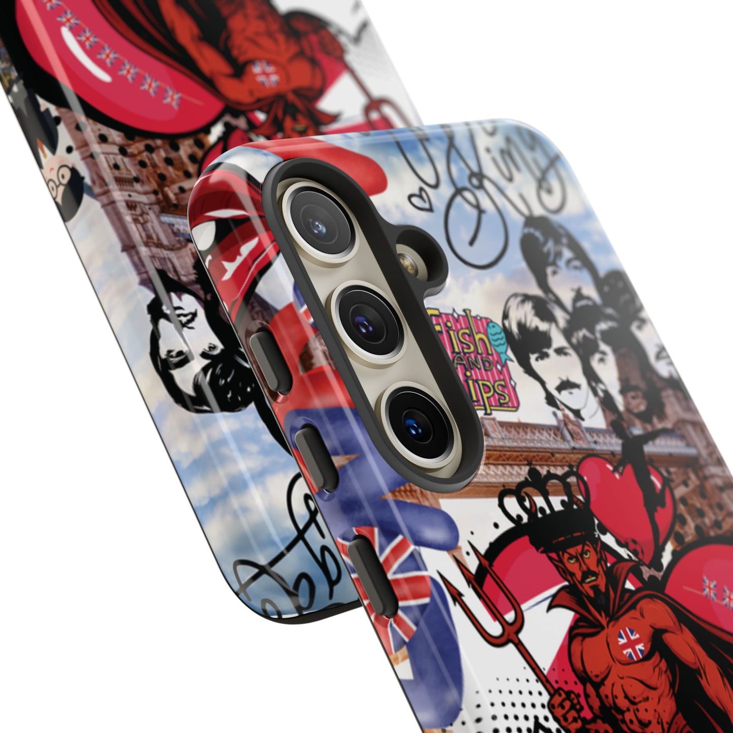 “Speak of the Devil” – Britpop meets Prince of Hell Phone Case