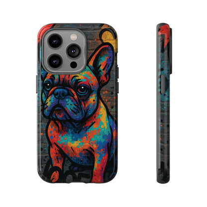 „Urban Woof – etui na telefon z motywem graffiti i psa w stylu street art”