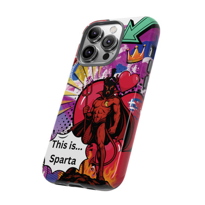 🔥 „To jest Sparta!” – Etui na telefon Pop Art Devil